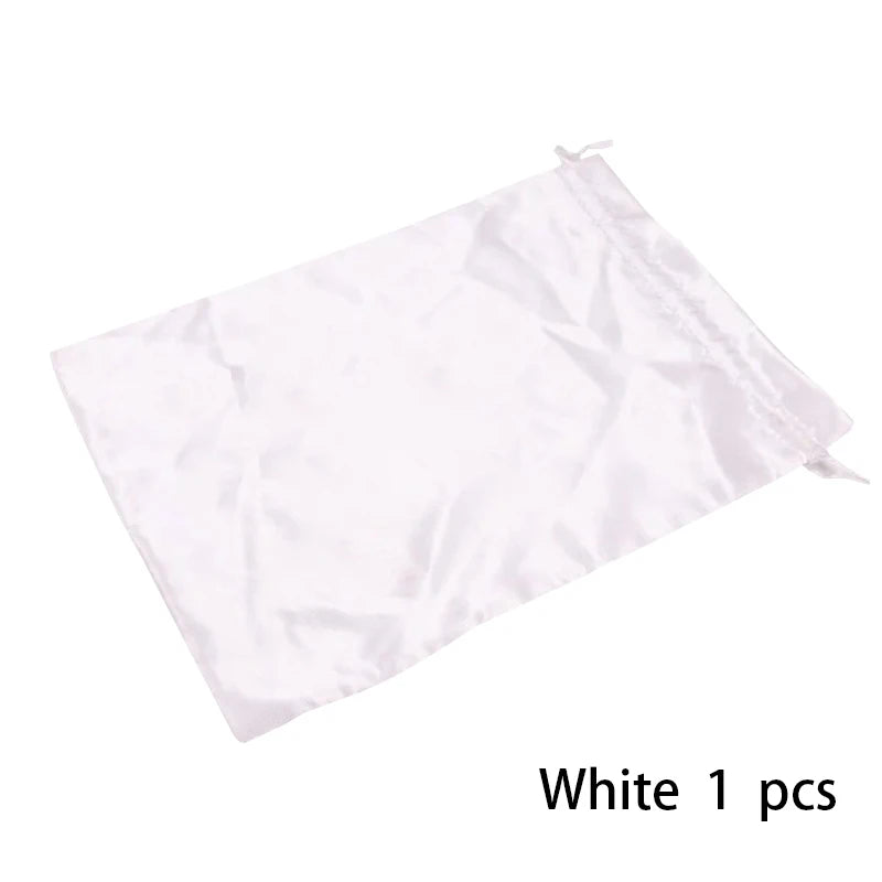 Satin Storage Bags 25*35cm wig storage Satin Wig Bags Black Pink Soft Silk Wig Bag For Hair Wig Packaging Tools