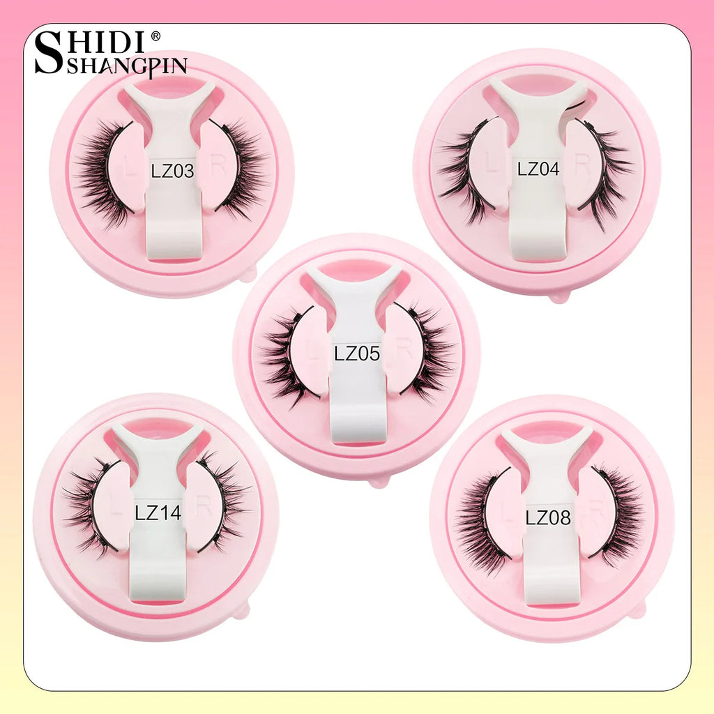 1 Pair Magnetic Lashes For Eye With Winged Ends Soft Reusable Magnetic Eyelashes Natural Look 3D False Lashes Makeup With Tool