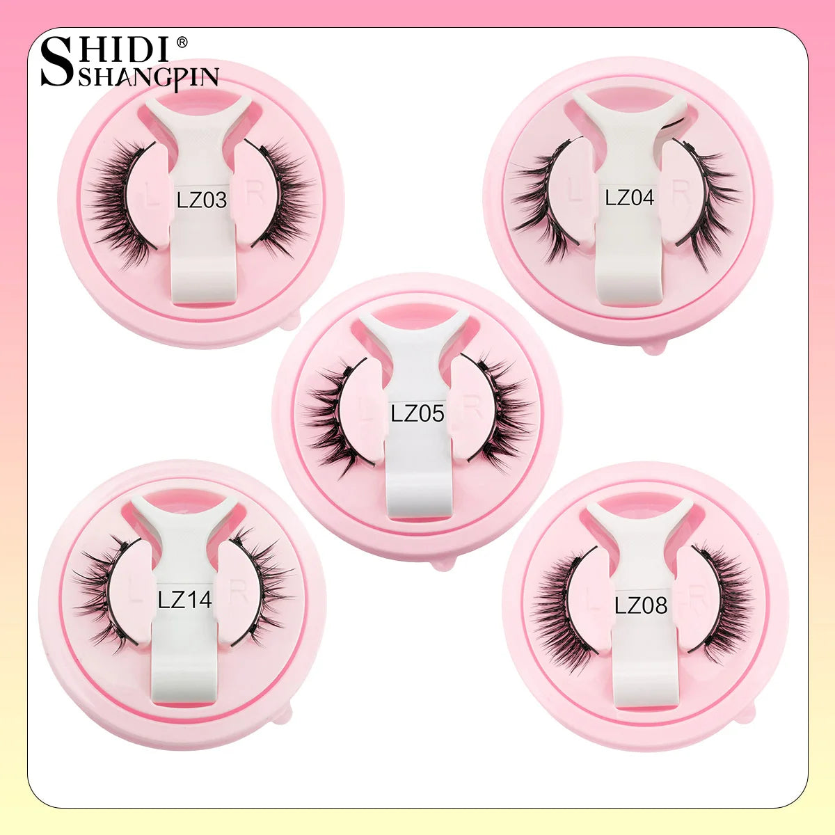 1 Pair Magnetic Lashes For Eye With Winged Ends Soft Reusable Magnetic Eyelashes Natural Look 3D False Lashes Makeup With Tool