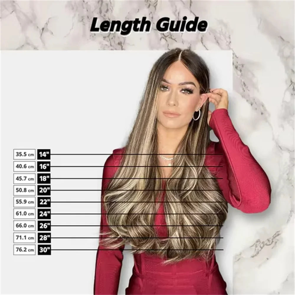 Glueless Lace Wig Wear and Go Synthetic Lace Front Wigs for Women Brown Highlights Body Wave Wig Middle Part Realistic Look