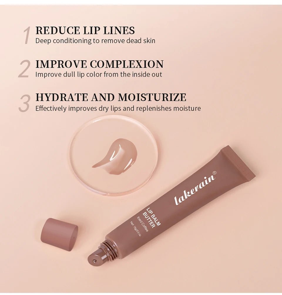 Butter Lip Balm Long Lasting Nourishes Moisturizes Soothes Lips Jelly Lip Gloss Oil Beautifying Smoothing Lip Care Balm Makeup