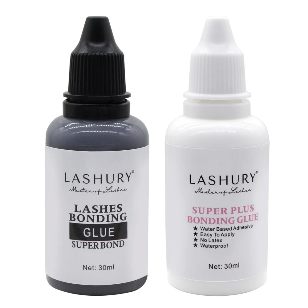 Lashury Black White Glue Remover Kit Anti Allergic Waterproof Hair Eyelashes Extension Bonding Glue Strong Powerful Long Lasting