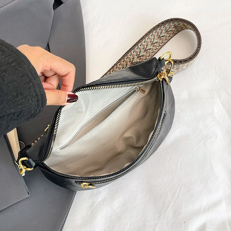 Fashion Simple Waist Bag Woman Chest Pack phone Purse Leather Fanny Pack Luxury Belt Bag 2026 New Ladies Shoulder Crossbody Bags
