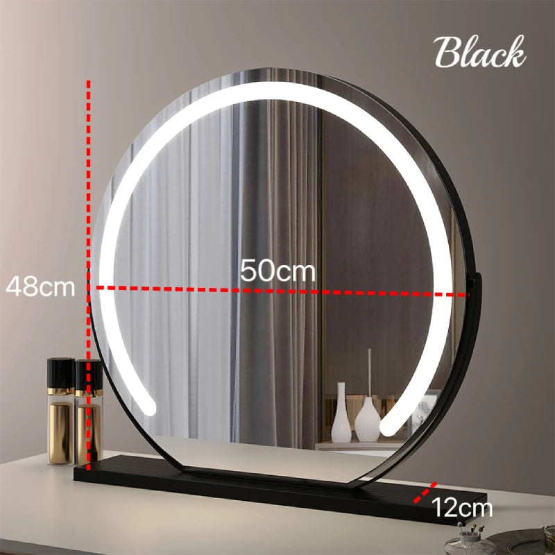 Vanity Makeup Mirror with Lights Detachable 15x Magnification 3 Color Lighting Modes Touch Screen Control 360°Rotation