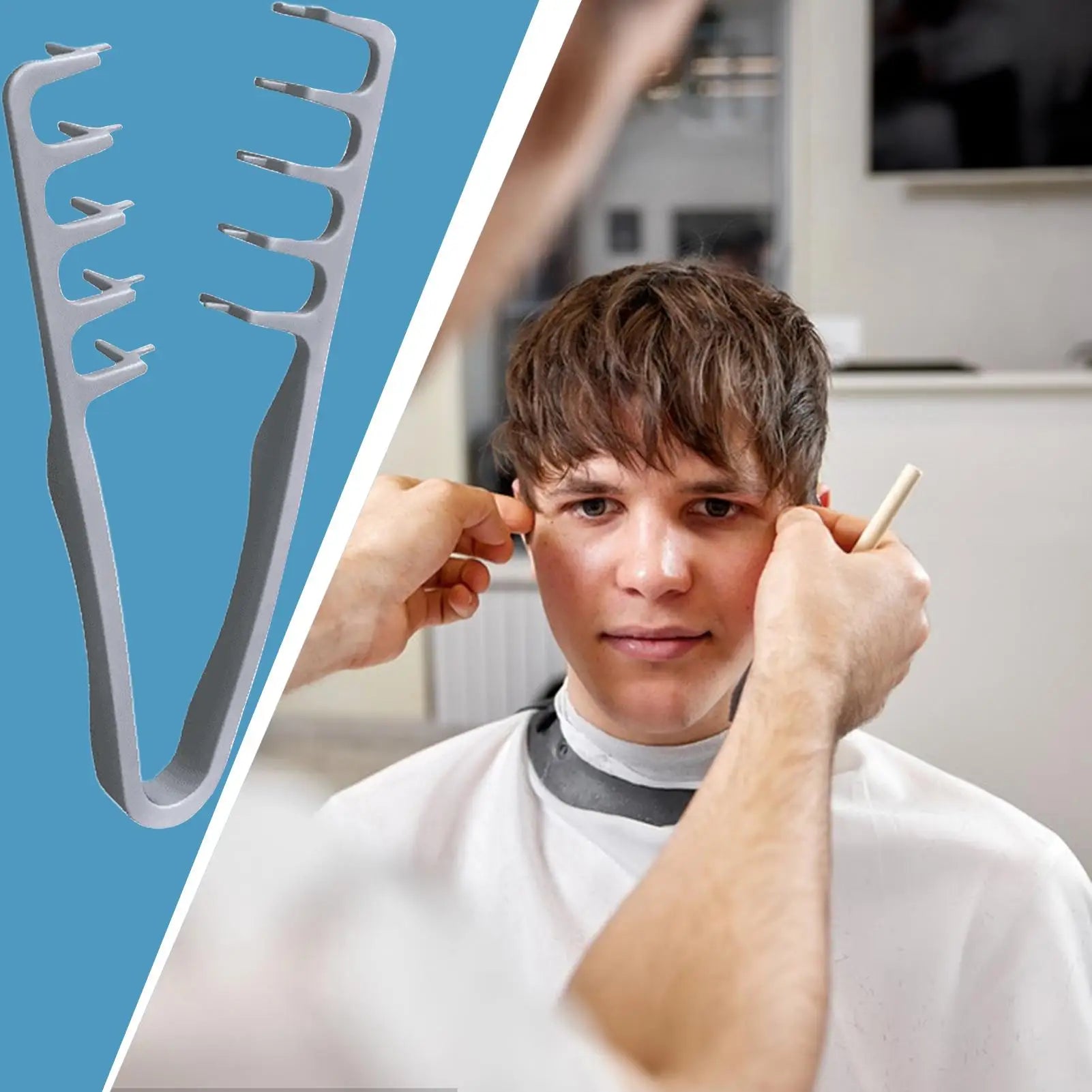 Wide Tooth Comb for Curly Hair Roots Volumizing Tool Covering Bangs Seam Grooming Tool Volumizing Wide-Tooth Hair Styling Comb