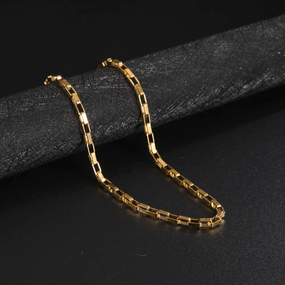 My Shape Paperclip Chain Stainless Steel Choker Necklaces for Men Women Link Oval Cable Chain Fashion Jewelry DIY Accessories