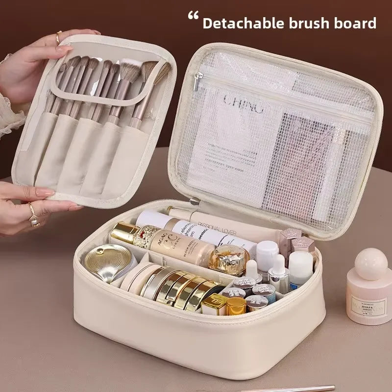 New women's makeup bag, portable storage bag, large capacity luxury makeup bag, makeup travel bag, basic makeup bag