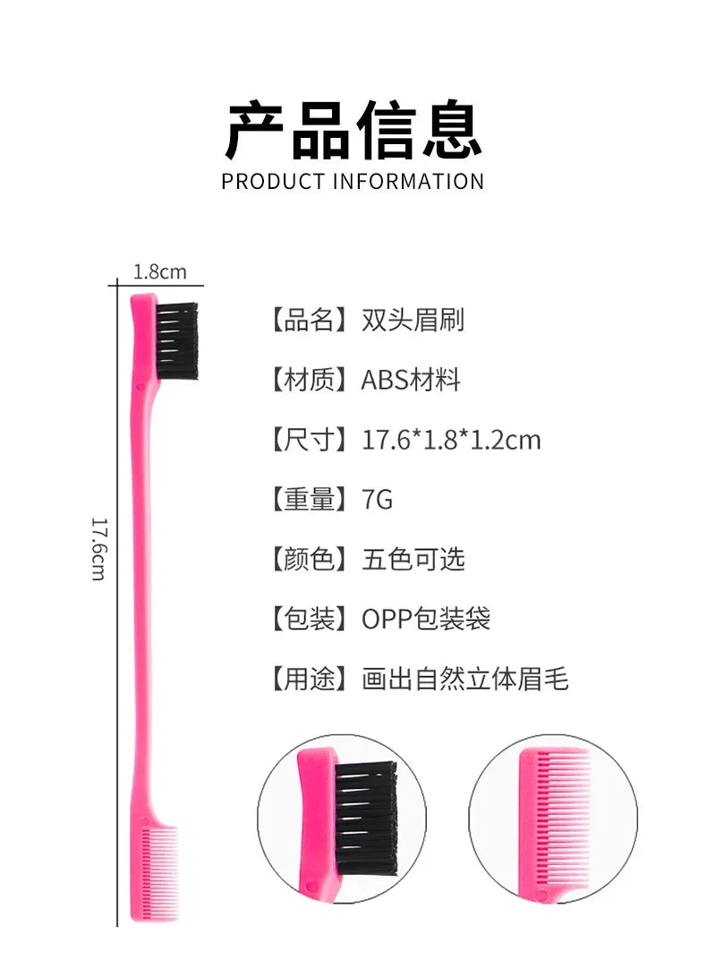 Beauty Edge Brush Comb Vendor Double Sided 3 In 1 Edge Control Brush for Baby Hair Salon Hair Comb Brushes Beauty Tools