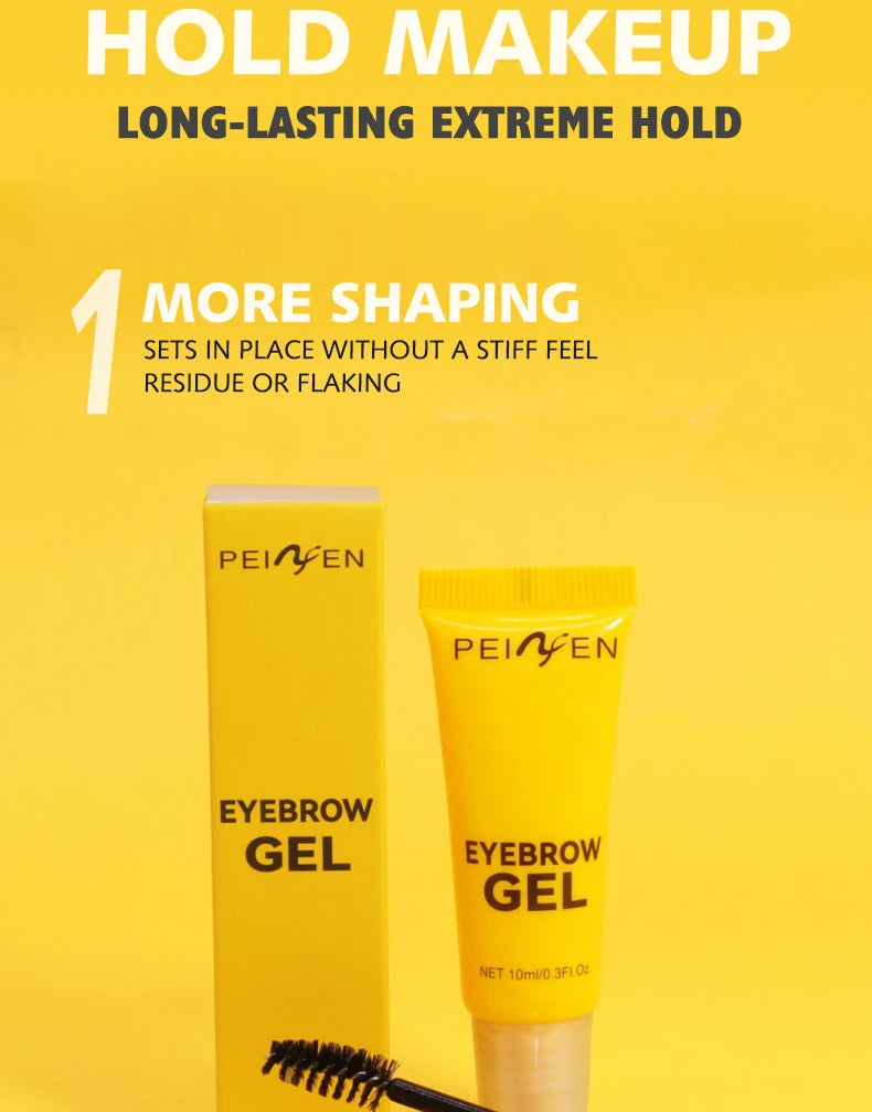 3D Eyebrow Gel with Brush Waterproof Quick-drying White Gel Eyebrow Cream Long-Lasting Natural Eyebrows Styling