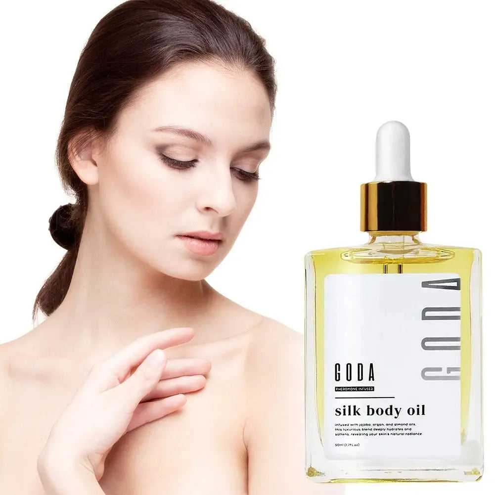 GODA Silk Body Oil Pheromone Fragrance Essential Oil Crafted For Mature Skin Promotes Skin Renewal Reduce Blemish Body Skincare