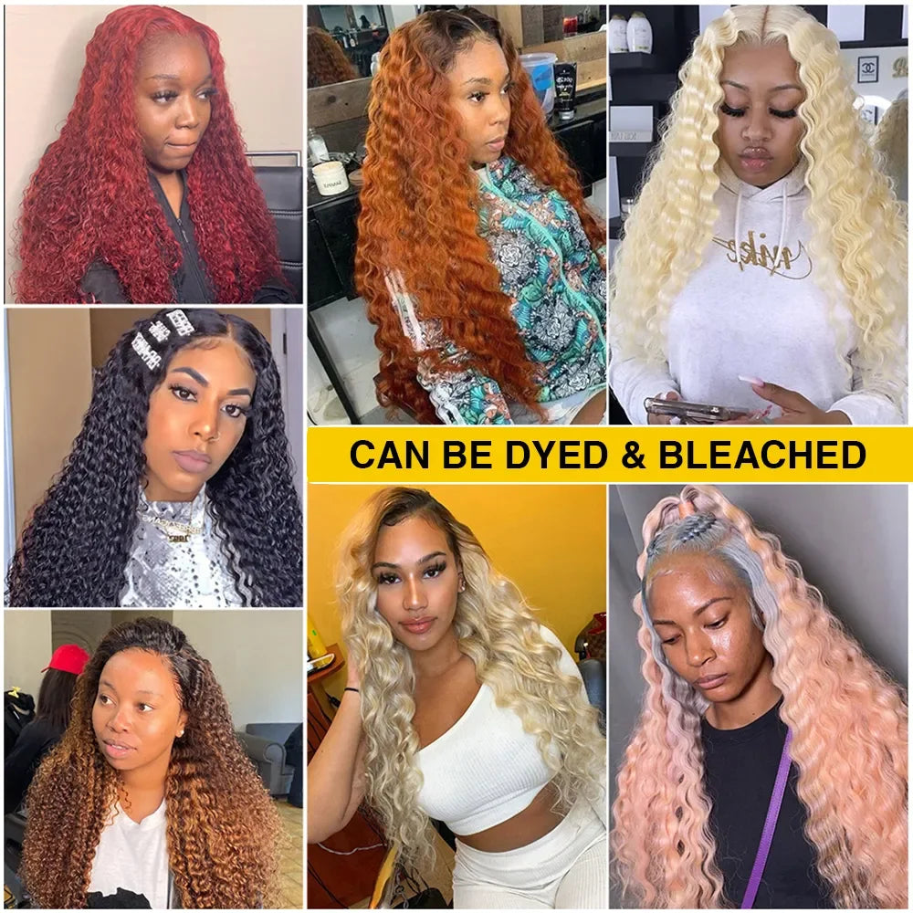 13x6/13X4 HD Lace Frontal Wig Honey Blonde Highlight Deep Wave Wigs 100%Human Hair Wig 13x4 Lace Front Human Hair Wigs For Women