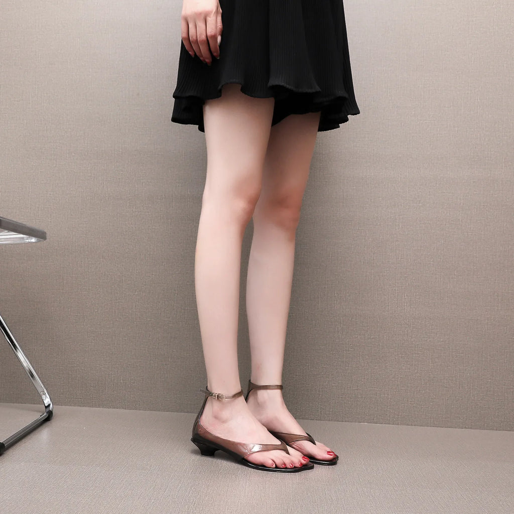 Women's Vacation Versatile Casual Sandals Adult Girls Roman Beach Shoes New Ladies Flat Bottomed Non-slip Flip Flops Single Shoe