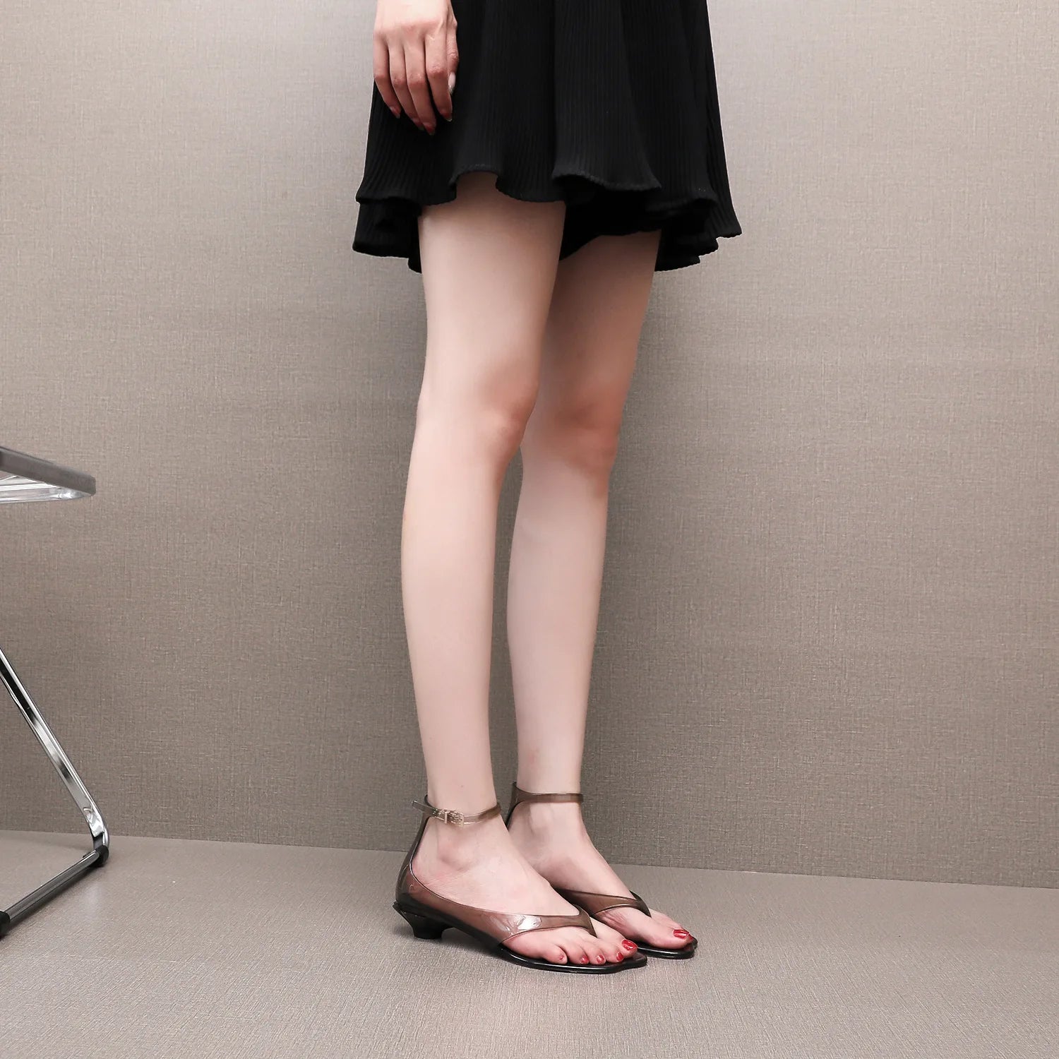 Women's Vacation Versatile Casual Sandals Adult Girls Roman Beach Shoes New Ladies Flat Bottomed Non-slip Flip Flops Single Shoe
