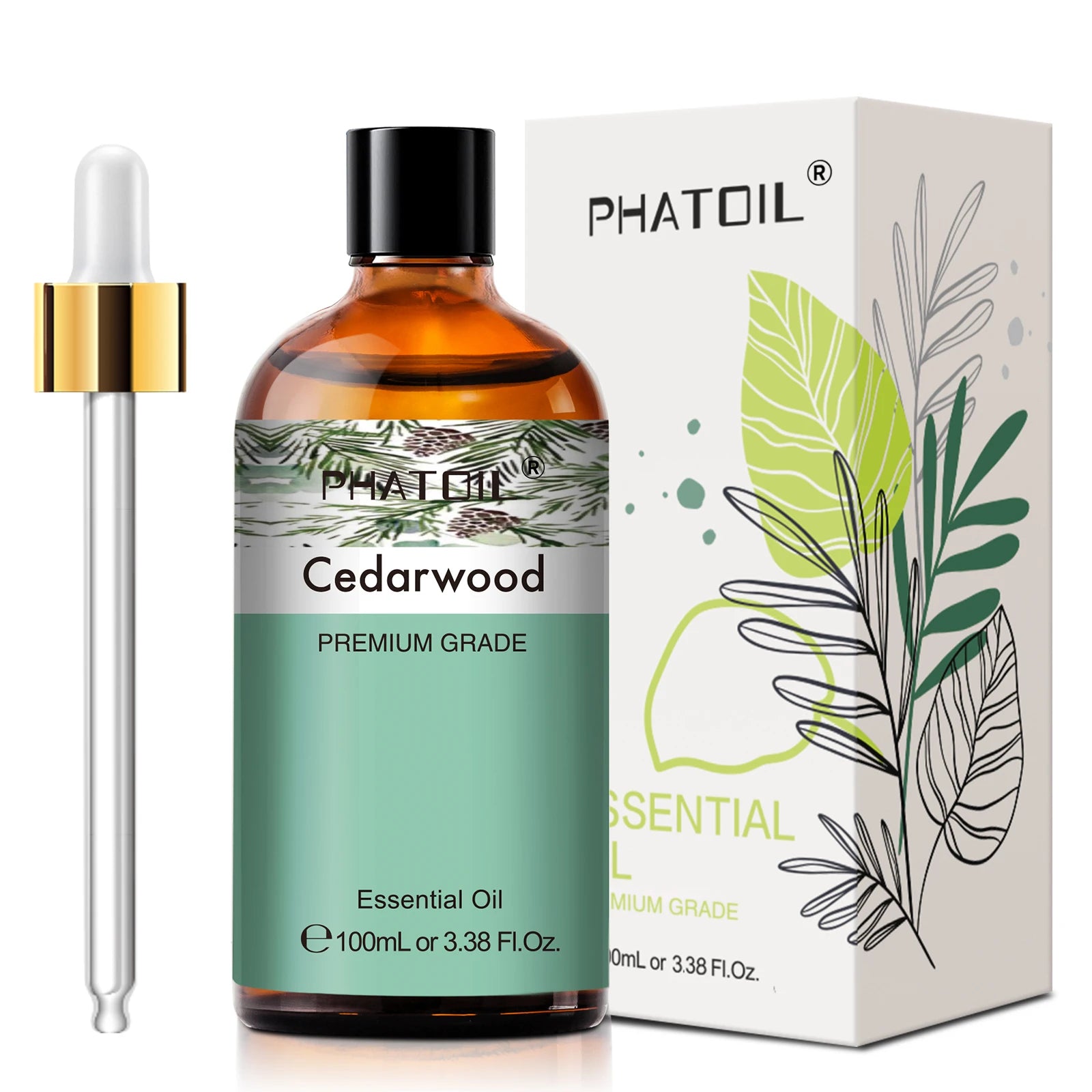 PHATOIL Aromatherapy Essential Oil For Skin Care,Diffuser,Massage & Candle Making-100ml Lavender Cinnamon Eucalyptus Aroma Oils