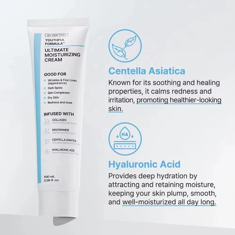 New Youthful Facial Moisturizer 100ml Nourishing Hydrating Whitening And Brightening Barrier Protection Deep Moisturizing Cream