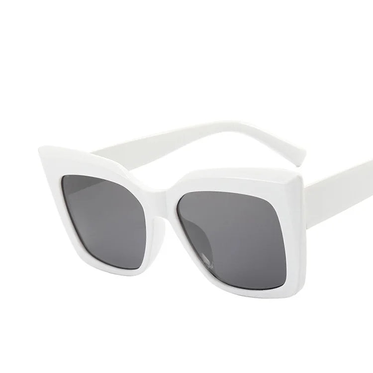 Cat's Eye Trendy Large Frame Sunglasses, Retro Fashion, Internet Celebrity Style, Natural Sunshade Sunglasses