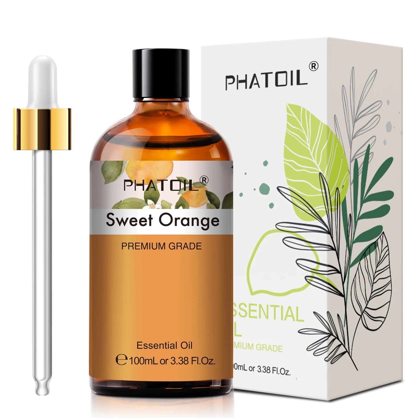 PHATOIL Aromatherapy Essential Oil For Skin Care,Diffuser,Massage & Candle Making-100ml Lavender Cinnamon Eucalyptus Aroma Oils