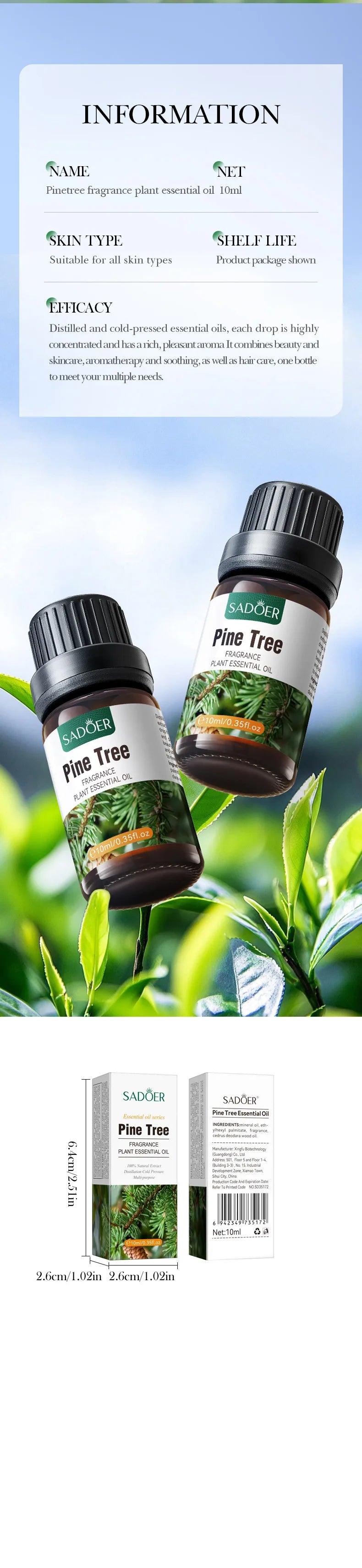 Organic Aromatherapy Essential Oils Pure Plant Oil Diffusers Humidifiers Hair Body Care Candle Making Lavender Chamomile