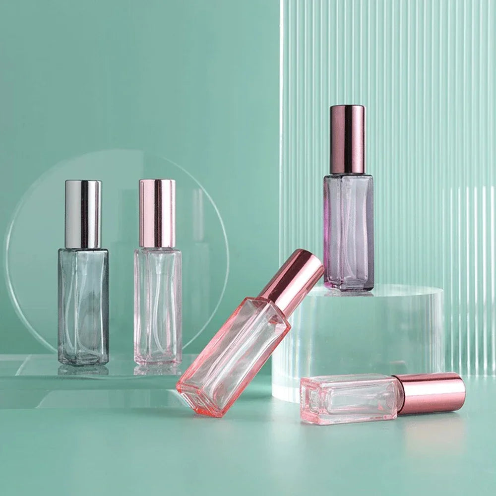 10ml Mini Perfume Spray Bottles Glass Refillable Bottle Portable Travel Oils Liquid Cosmetic Container Perfume Atomizer 여행용