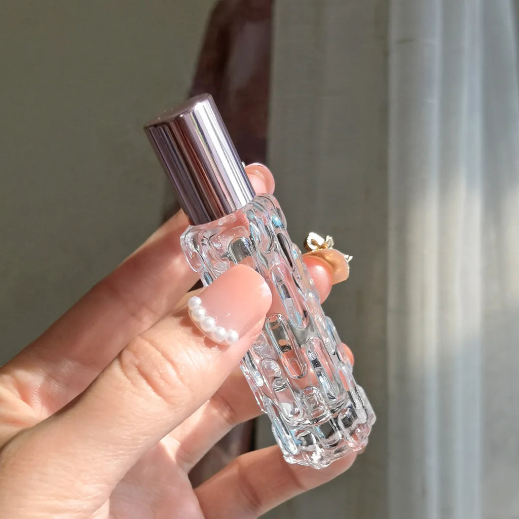 10ml Portable Thick Glass Roller Essential Oil Perfume Bottles Travel Refillable Rollerball Vial Travel Roll On Bottles Vials
