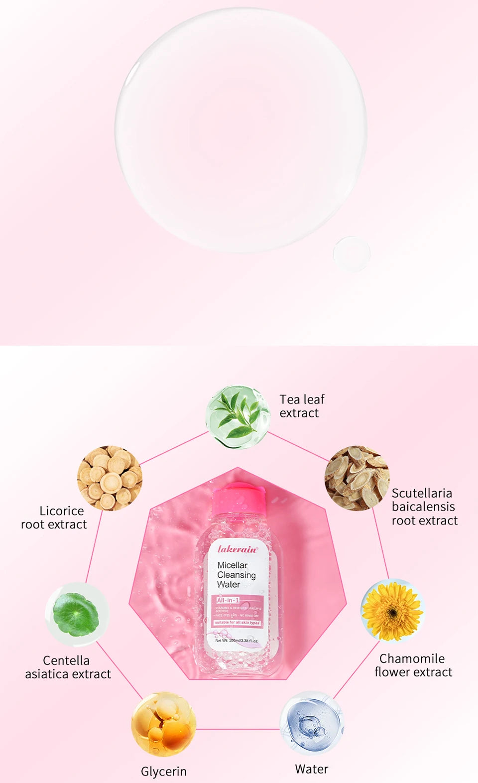Mild Micellar Cleansing Makeup Remover Water Gentle Makeup Remover All In 1 Cleanser Rubbing Non-stimulating Korean Cosmetics
