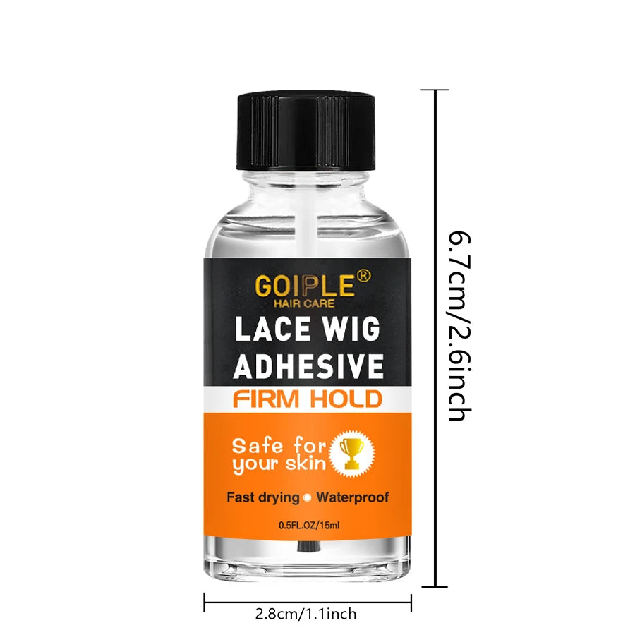 GOIPLE Lace Wig Adhesive Super Firm Hold Safe For Skin Fast Drying Waterproof Glue Invisible Bonding For Natural Hair Perfection