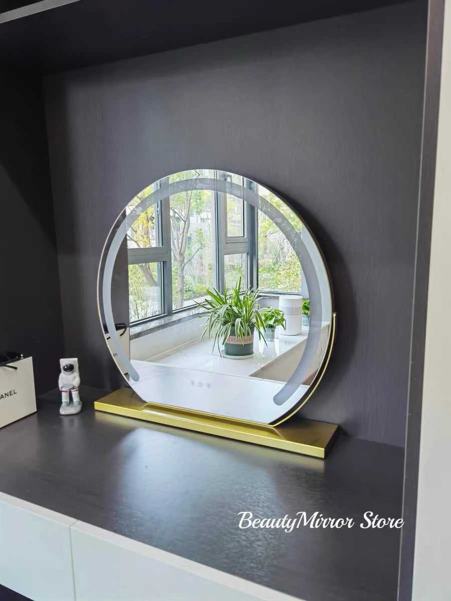 Vanity Makeup Mirror with Lights Detachable 15x Magnification 3 Color Lighting Modes Touch Screen Control 360°Rotation