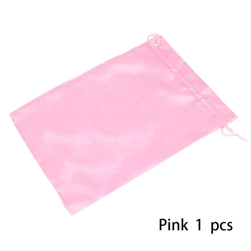 Satin Storage Bags 25*35cm wig storage Satin Wig Bags Black Pink Soft Silk Wig Bag For Hair Wig Packaging Tools
