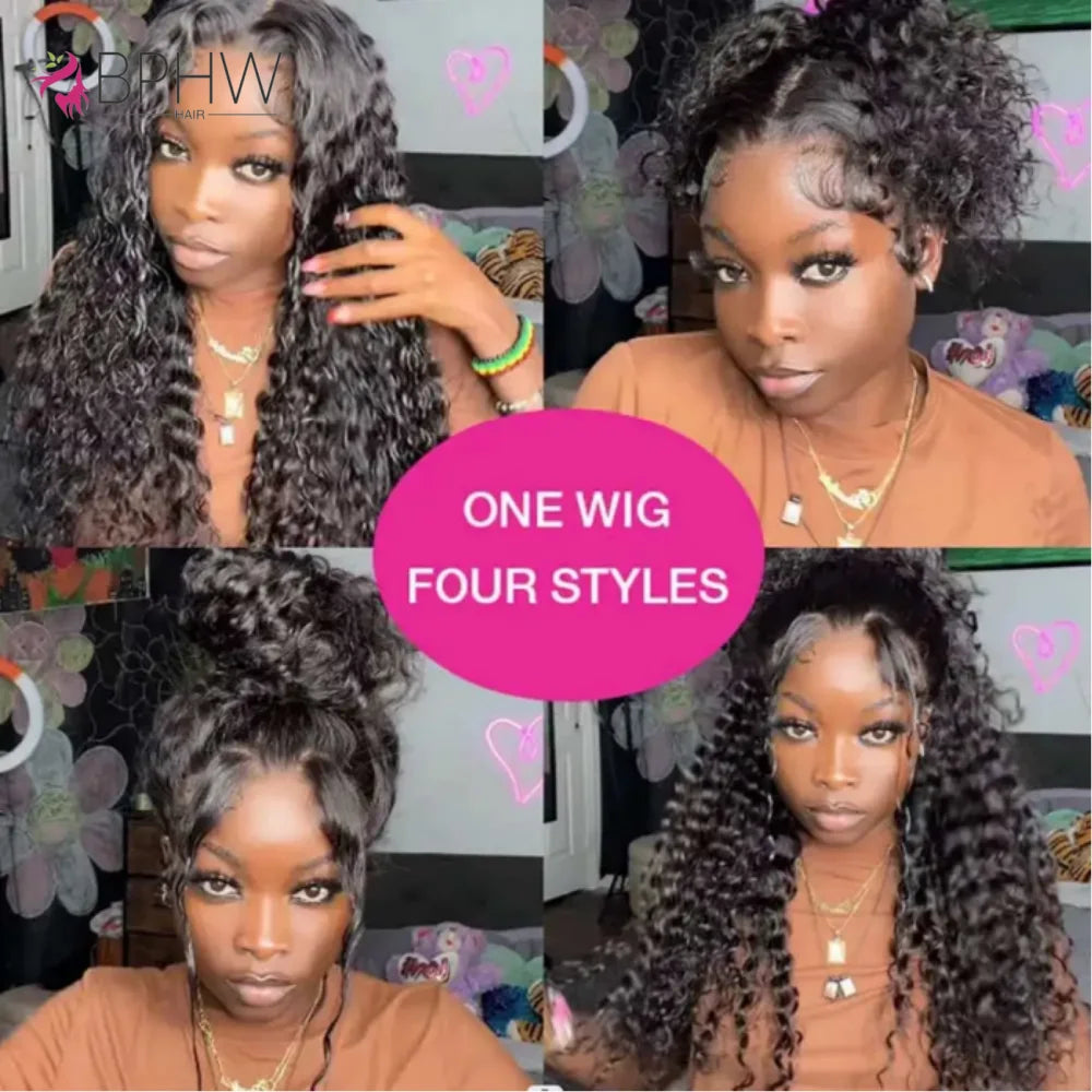 360 Full Lace Front Wig 100% Human Hair Kinky Curly Drawstring Snug Fit Glueless Wig Natural Color Invisible Strap 250 Density