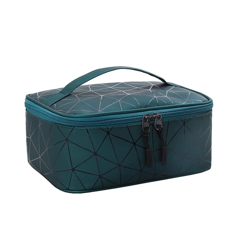 Brand Design New PU Makeup Bag Handheld Portable Women's Large Capacity Waterproof Travel Washroom Storage Bag BX018