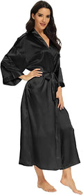 Bathrobe Women Extra Long Sleepwear Robes Silky Robe Charming Night Robe Lengthened Casual Sleepwear Robes Homewear Kimono Robe