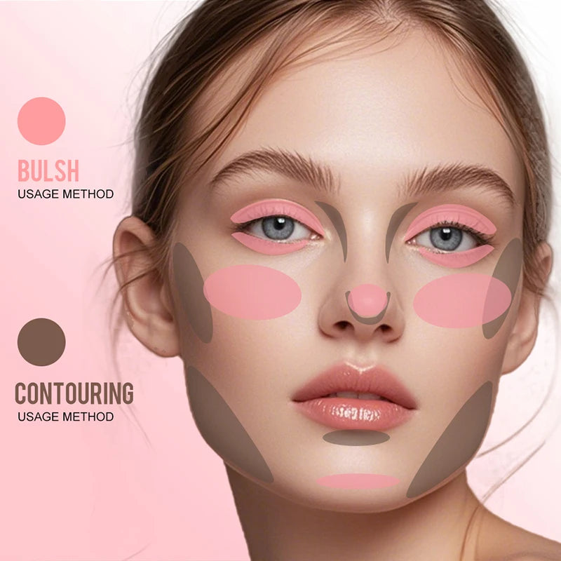 Blush and contour multi-purpose stick. Simplify your daily makeup routine. Each duo of powder blushes will enhance your look