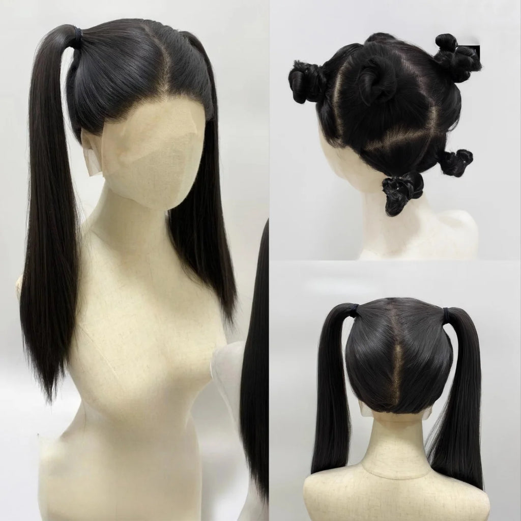 360 Lace Wig 24 Inches Full Lace Frontal Wigs Synthetic Lace Wigs Peluca Cabello Natural Looking Straight Wig Cosplay Pelucas