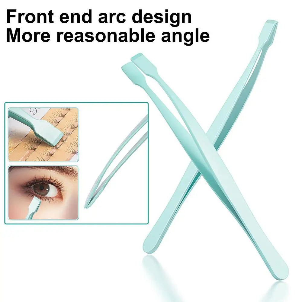 Lash Applicator Tool Eyelash Cluster Applicator Tweezers Non Slip Precise Professional Makeup Tool for Travel Salon Separating