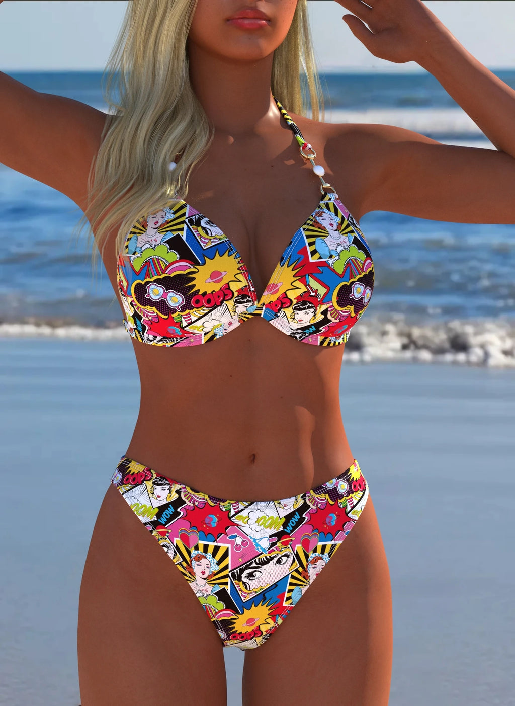 Women's Swimwear Swimming Suit Beach Outfits Summer Beach Festival Vacation Travel Sexy Luxury Modern Two Piece Set Bikinis