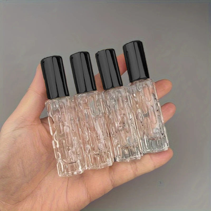 4pcs 10ml Mini Perfume Spray Bottles Portable Travel Liquid Perfume Containe Atomizer Deliver Travel Refillable Bottles