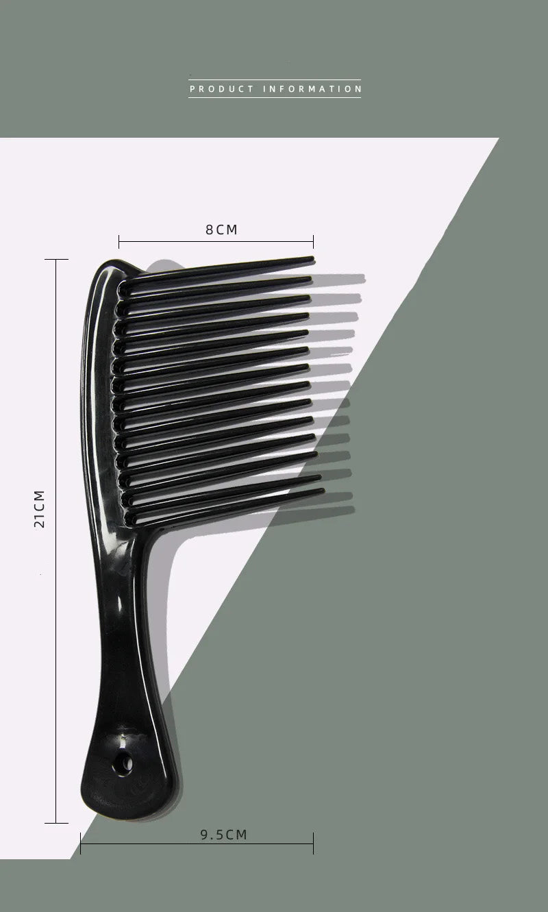 Wide Tooth Smooth Hairdressing Comb Big Size Wet Long Curly Hairbrush Salon Detangling Hair Styling Tools Coarse Wide Spikes