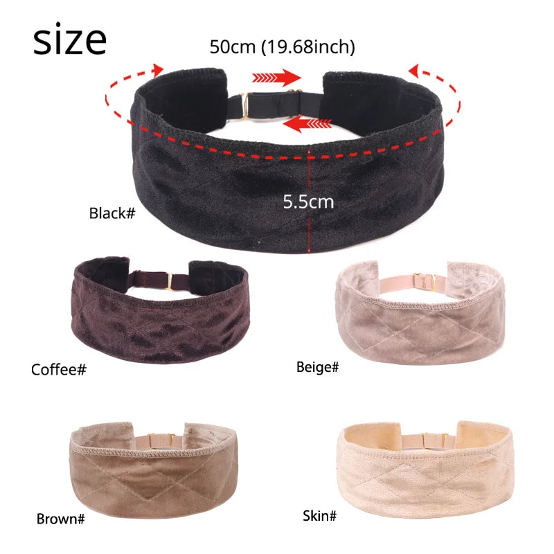 Silicon Wig Band Elastic Wig Grip Brown Transparent Black Headband For Fix Wigs Beige Hair Band Without Gel Or Glue Non Slip