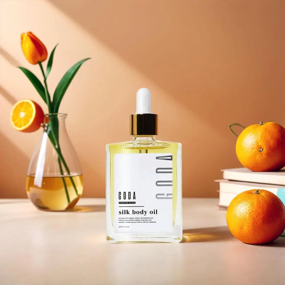 GODA Silk Body Oil Pheromone Fragrance Essential Oil Crafted For Mature Skin Promotes Skin Renewal Reduce Blemish Body Skincare