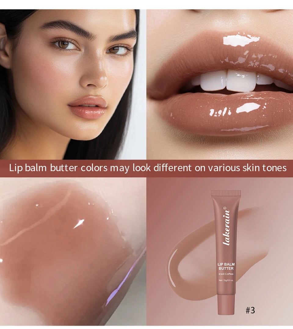 Butter Lip Balm Long Lasting Nourishes Moisturizes Soothes Lips Jelly Lip Gloss Oil Beautifying Smoothing Lip Care Balm Makeup