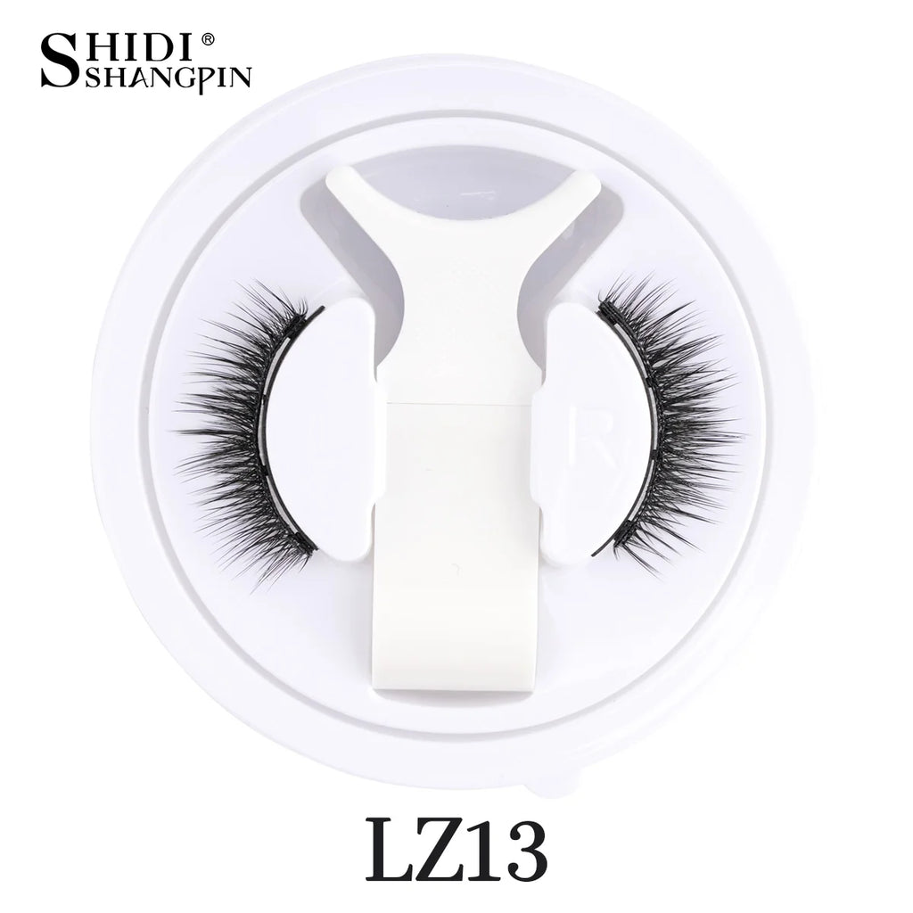 1 Pair Magnetic Lashes For Eye With Winged Ends Soft Reusable Magnetic Eyelashes Natural Look 3D False Lashes Makeup With Tool
