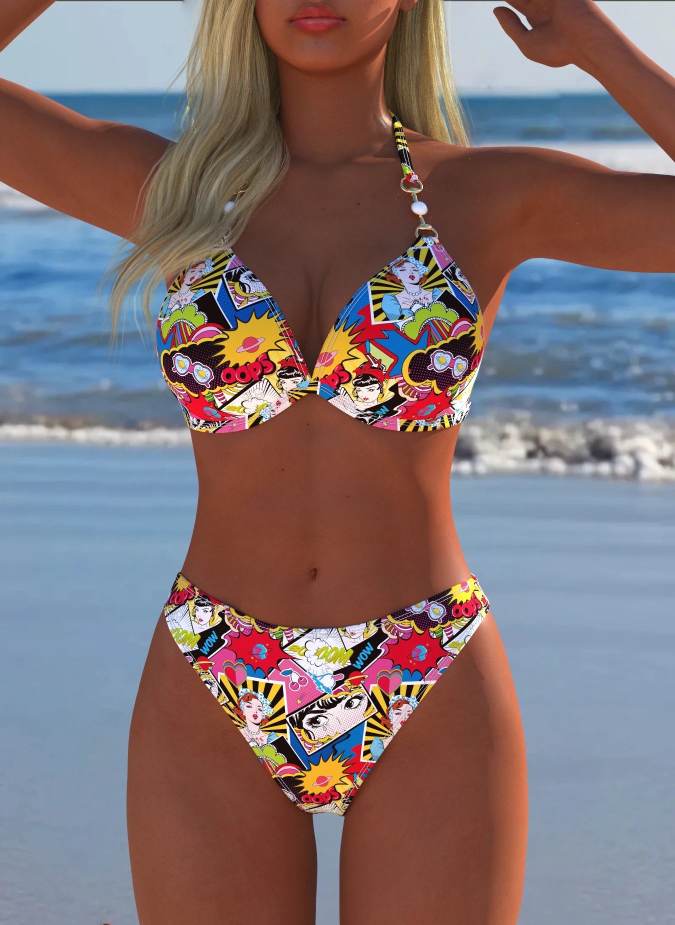 Women's Swimwear Swimming Suit Beach Outfits Summer Beach Festival Vacation Travel Sexy Luxury Modern Two Piece Set Bikinis