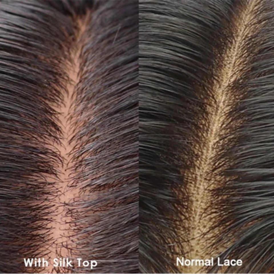 Balayaga Brown Blonde Highlight Human Hair Silk Top Wigs Brazilian Bleached Knots Glueless 13x6/360 Lace Frontal Human Hair Wigs