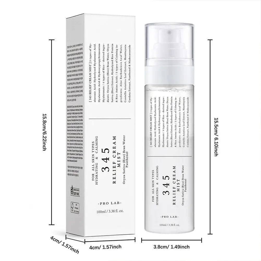 345 Skin Soothing Spray 18ml Hydrating Moisturizer Repair Reduce Redness Improve Dullness Gentle Refreshing Non Sticky Face Mist