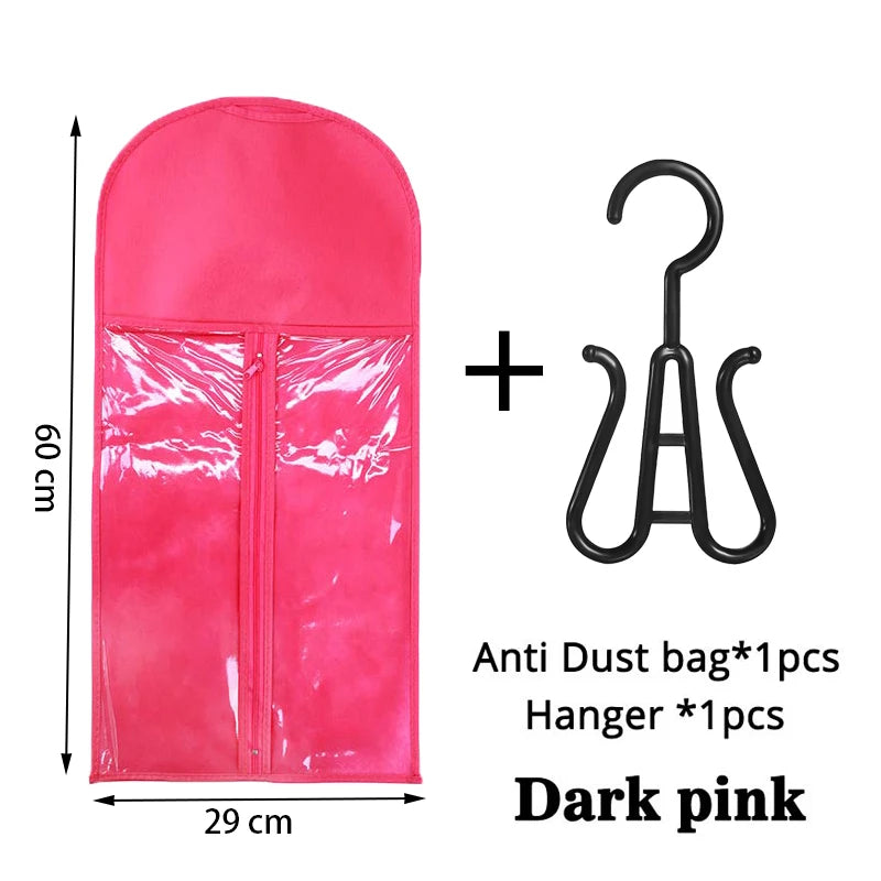 Wig Storage Bag For Long Hair Extension Storage Bag With Hanger For Wigs Hair Extensions Hairpiece Wig Bag With Black Wig Hanger