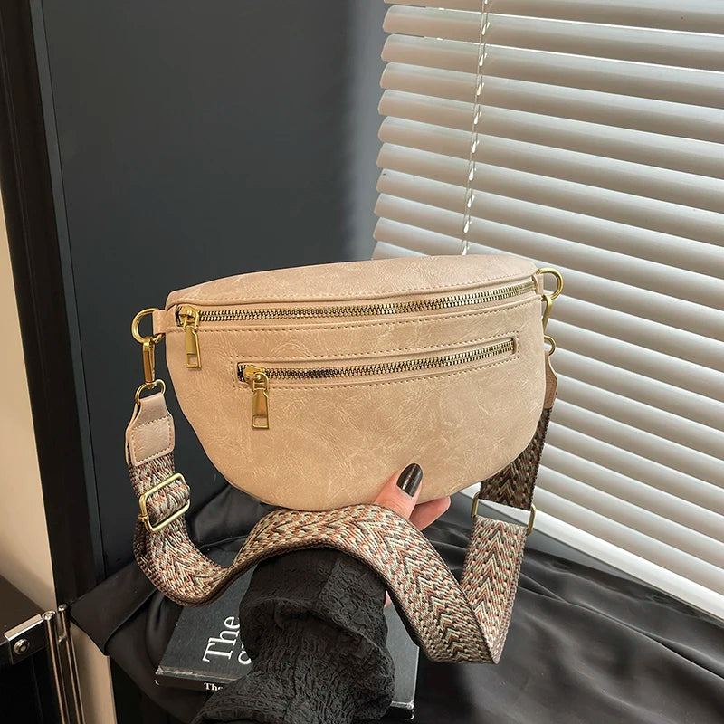 Fashion Simple Waist Bag Woman Chest Pack phone Purse Leather Fanny Pack Luxury Belt Bag 2026 New Ladies Shoulder Crossbody Bags