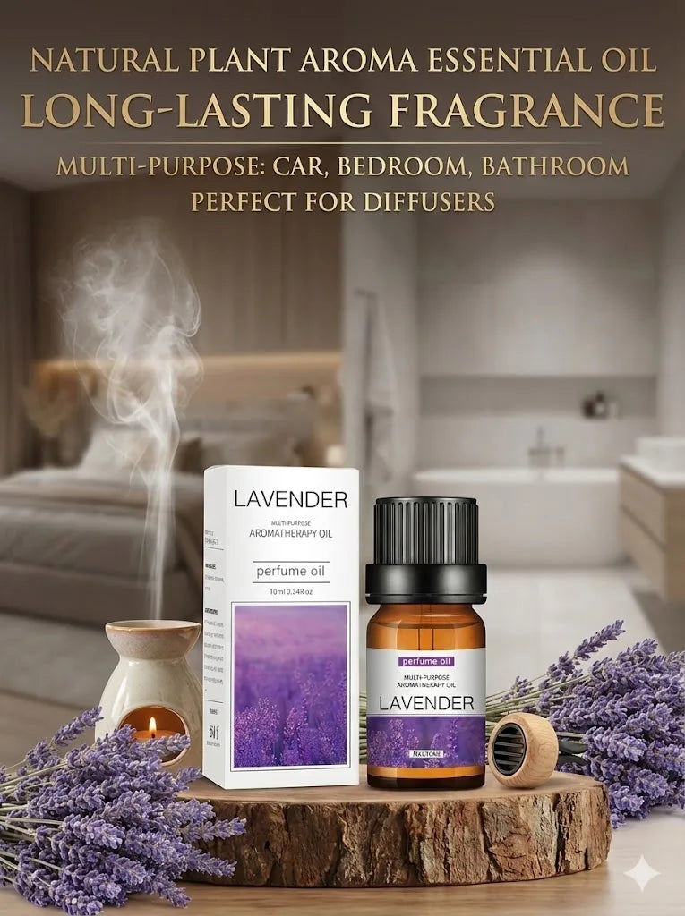 10ml Pure Natural Plant Essential Oil Aromatherapy Oil for Bedroom Bathroom Car Air Freshener Fragrance Oil Aromatic Oil