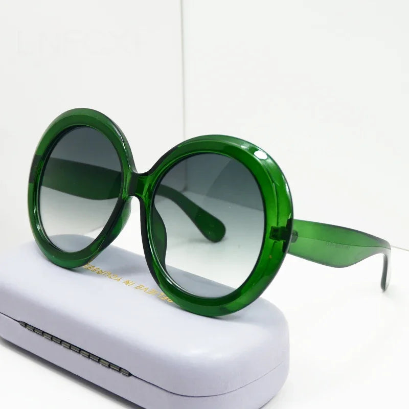 Oversized Round Sunglasses Women Men Luxury Brand Big Frame Sun Glasses Goggles Large Shades Unisex Riding Eyeglasses