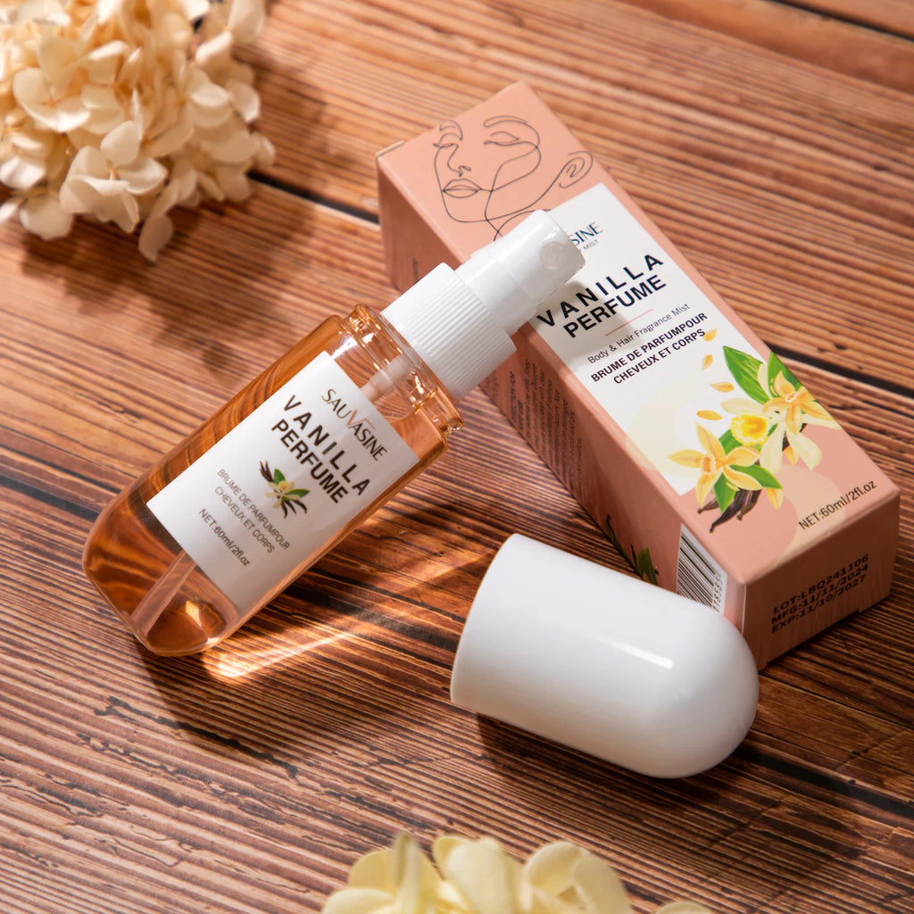 2.03Fl Oz Vanilla Body Mist Vanilla Hair and Body Perfume Mist for Women & Men Long-Lasting Fragrance Body Spray for Gifts