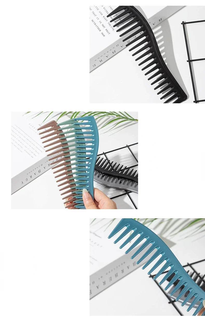 Wide Tooth Hairdressing Comb Resin Hair Brush Large Wide Tooth Comb Haircut Tools Salon Barber Combs Fashion Styling Accessories